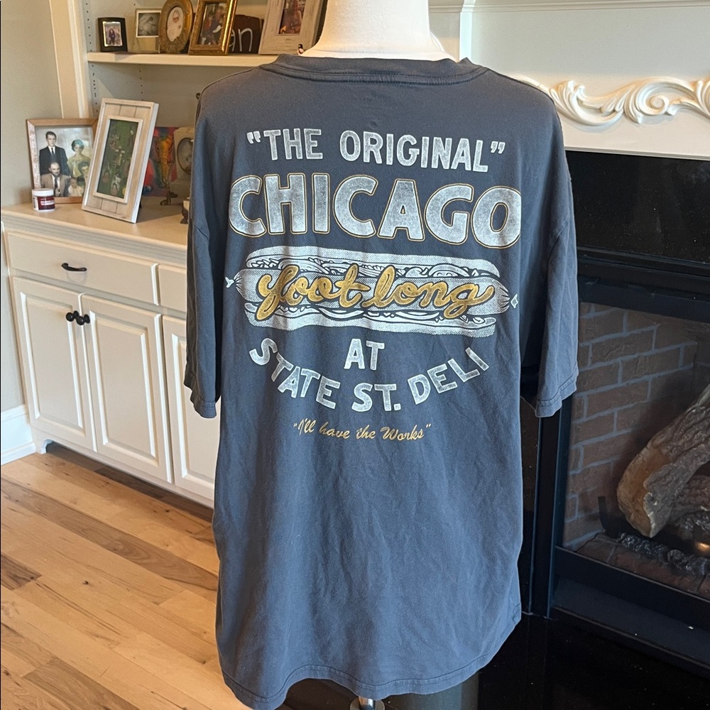 Hollister State Street Deli Chicago Men's Gray T-Shirt